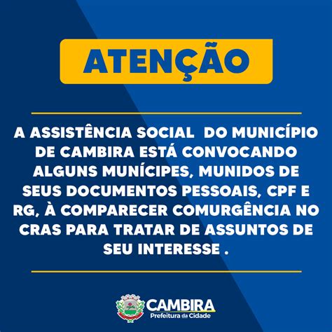 Comunicado Do Centro De Refer Ncia De Assist Ncia Social Para Os