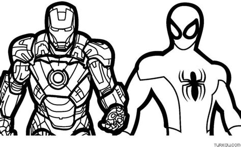 Iron Spiderman Coloring Page Turkau