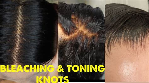 PT #1. BLEACHING | TONING LACE KNOTS FOR BEGINNERS AND ADVANCED # ...