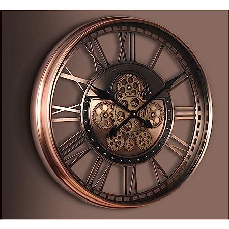 Amazon De H V Wanduhr Vintage Gro Cm In Wanduhr Lautlos