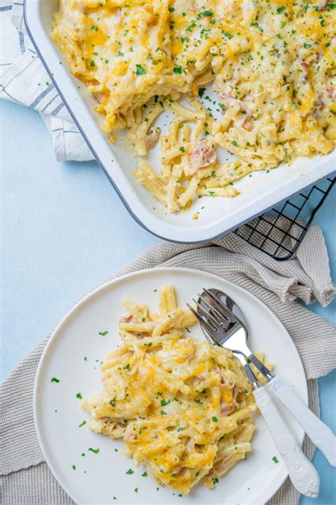 Geniale Käse Schinken Makkaroni aus dem Backofen der perfekte Ruck