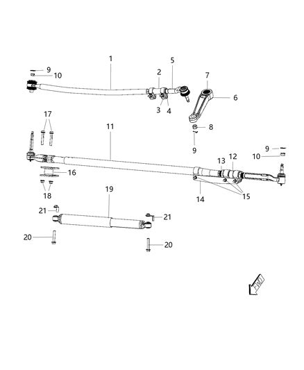 Ab Genuine Mopar Drag Link Steering