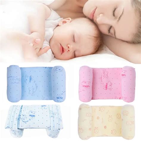 Newborn Prevent Flat Head Positioner baby anti roll Pillow Infant Baby Anti Roll Sleep Cushion ...