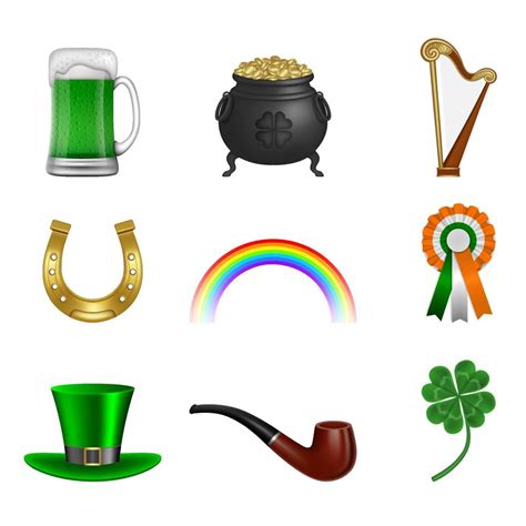 Set of St. Patrick's day elements and symbols. 5310094 Vector Art at ...