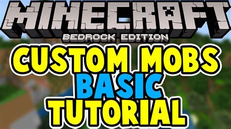 Minecraft Bedrock How To Make Custom Mobs Basic Tutorial Youtube