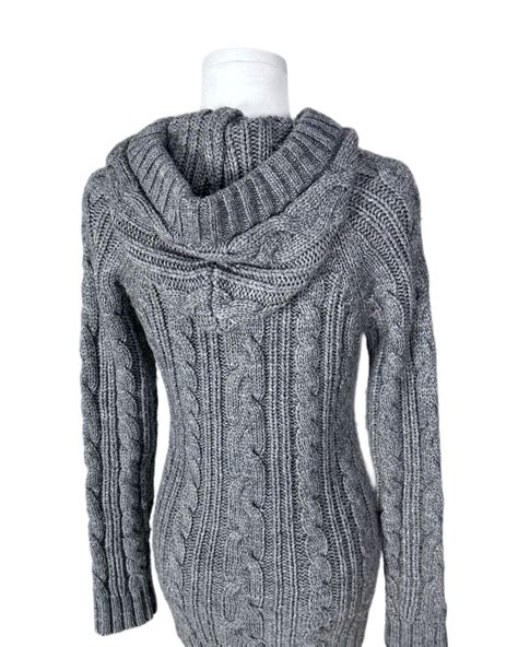 Grey Cable Knit Hood Cardigan 후루츠패밀리