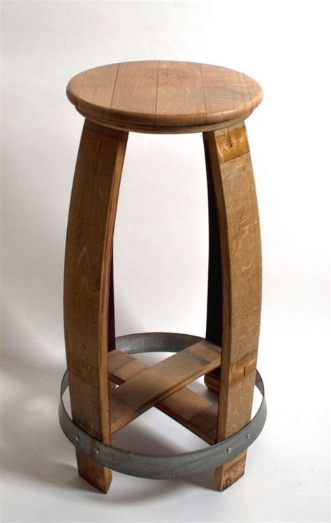 Wine Barrel Head Counter Stool Choice Of Finish Etsy Wine Barrel