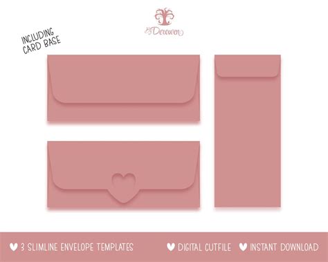 Slimline Envelope Svg Slimline Envelope Template Cricut Envelope