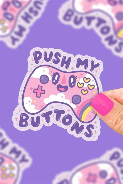 Push My Buttons Vinyl Sticker | Design