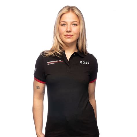 Porsche Motorsport Team Poloshirt Damas Negro