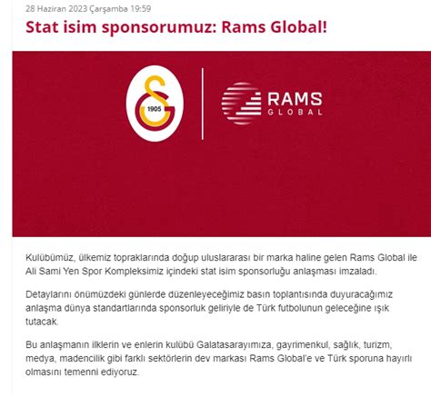 Futbolarena On Twitter Son Dak Ka Galatasaray Yeni Stat Isim