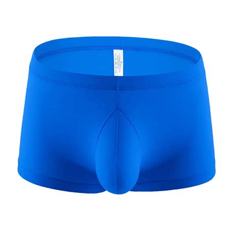 Calzoncillos bóxer de seda de hielo para hombre ropa interior sin