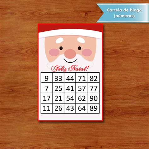 Cartela De Bingo Natal Elo Produtos Especiais