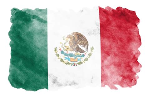 Premium Photo Mexico Flag Is Depicted In Liquid Watercolor Style