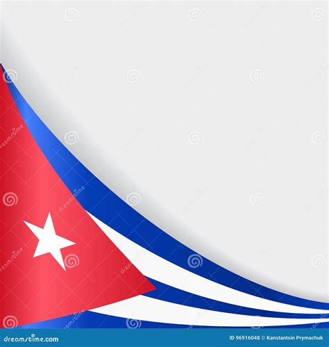 Cuban Flag Background Vector Illustration Stock Vector Illustration