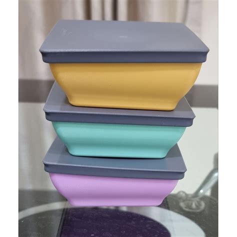 Tupperware Zen Square Small Ml Pc Shopee Malaysia