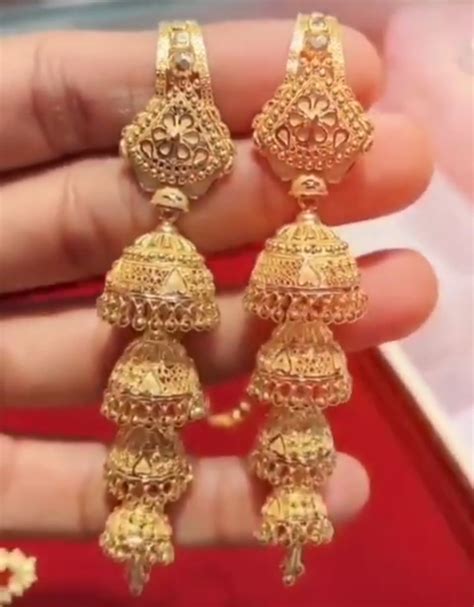 Gold Jhumka Heavy Design Discount Bellvalefarms