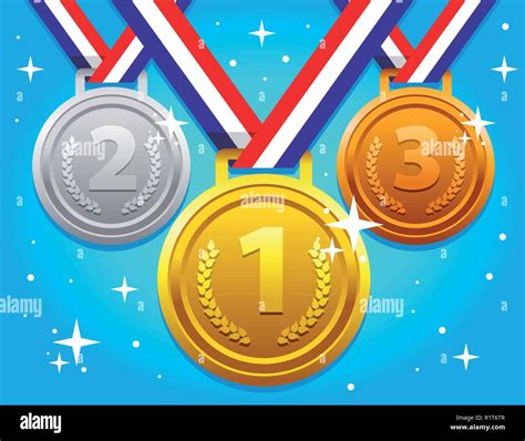 Silver Medalist Medal Stock Vector Images Alamy