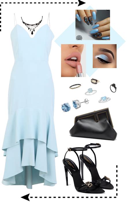 light blue and black Outfit | ShopLook