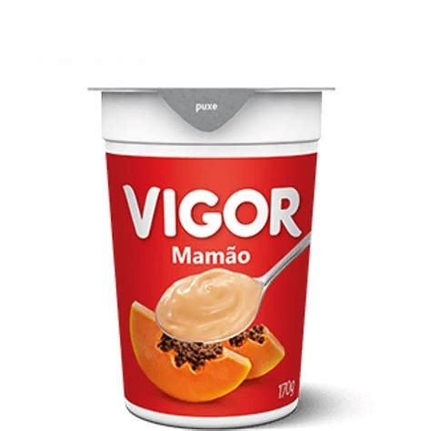 Iogurte De MamÃo Integral Vigor 170g Oba Hortifruti