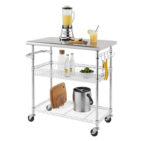 Trinity Ecostorage Stainless Steel Kitchen Cart Nsf Chrome