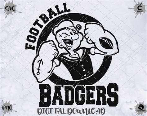 Badgers Football Svg Etsy