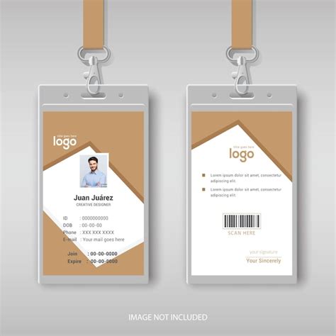 Premium Vector Modern And Minimalist Id Card Template Creative Id