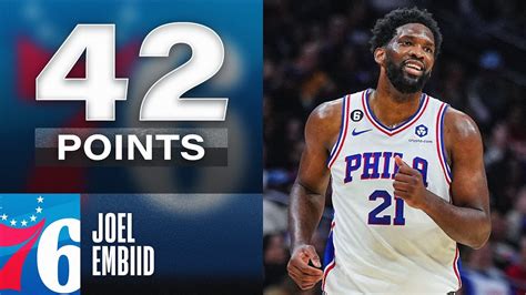 Joel Embiid Posts Double Double In Sixers Win With 42 Pts And 10 Reb November 12 2022 Youtube