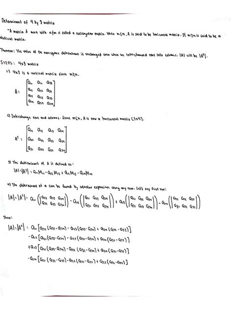 Determinant of 4X3 | PDF