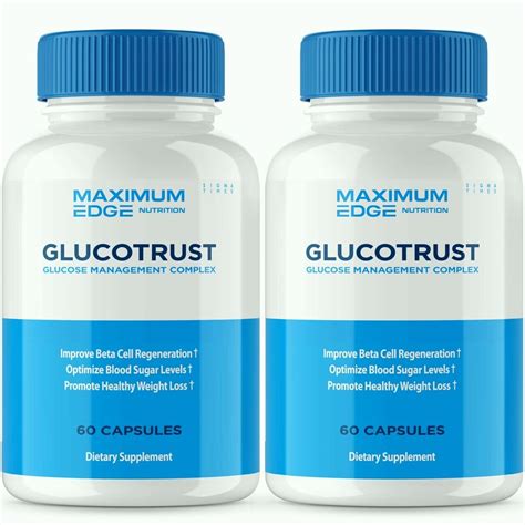 2 Pack Glucotrust Capsules Glucotrust Blood Sugar Supplement Maximum