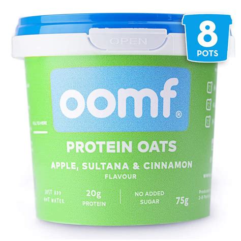 Buy Oomf Protein Porridge To Go Pack Of 8 X 75g Porridge Pots