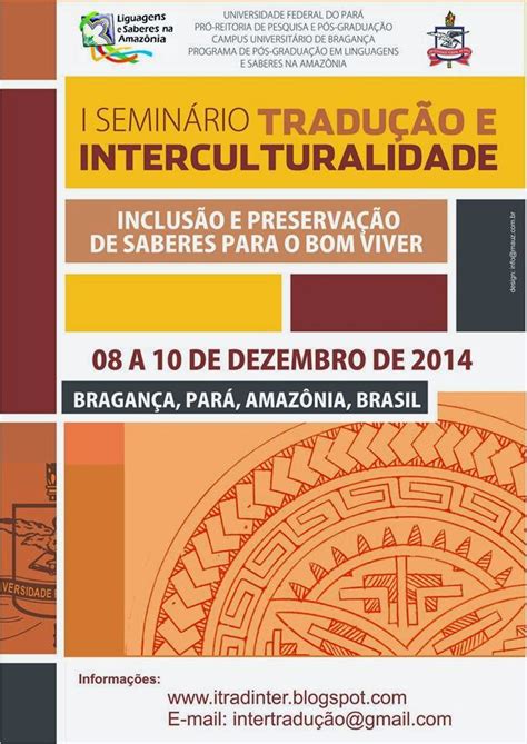 I SEMINÁRIO TRADUÇÃO E INTERCULTURALIDADE em Bragança Pará Ecos da