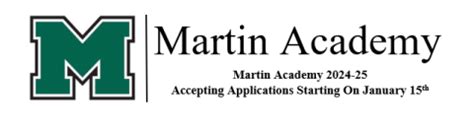 2024-25 Martin Academy Program Application Date | Martin Collegiate