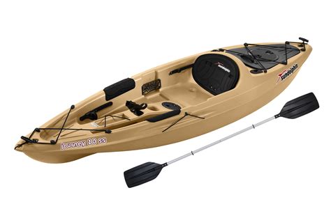 Sun Dolphin Journey 10 SS Sit-On Angler Kayak Olive, Paddle Included