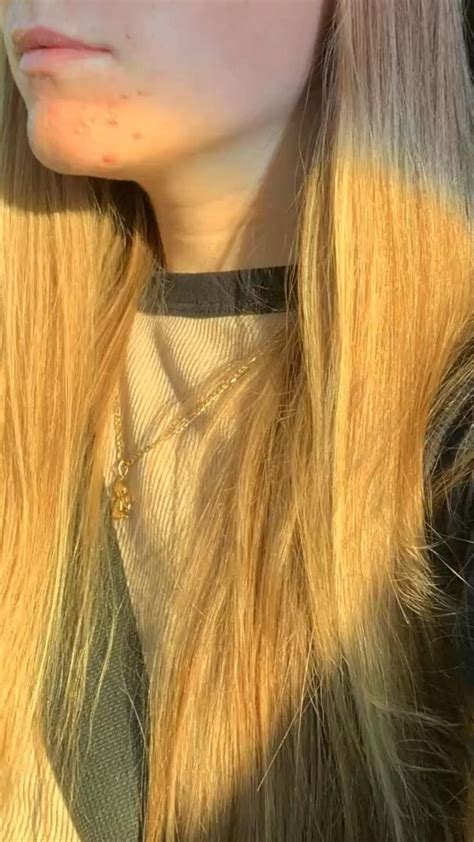 Blonde Hair Gold Necklace Golden Hour Brandy Brandy Melville