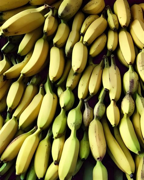 Frutas Frescas De Banana De Cor Amarela Foto Premium