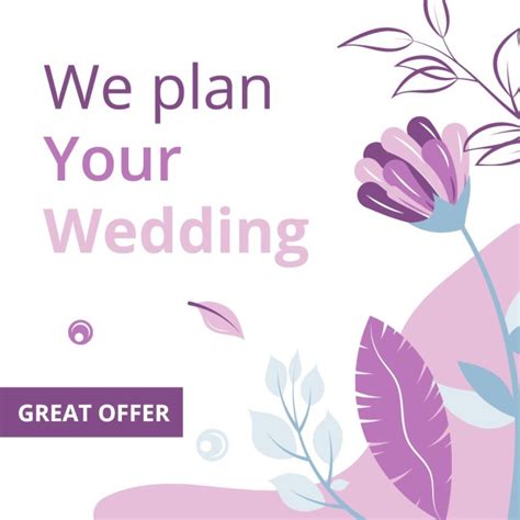 Free Great Offer Wedding Planner Instagram Post Template