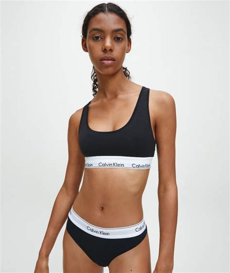 Calvin Klein Modern Cotton Bikini Brief Black Curvy Bras