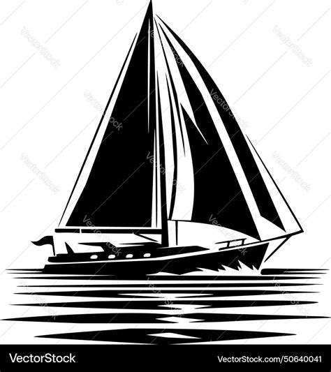 Sailing Vessel Silhouette Royalty Free Vector Image