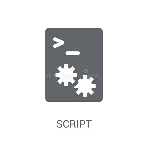 script icon trendy script logo concept  white background  stock