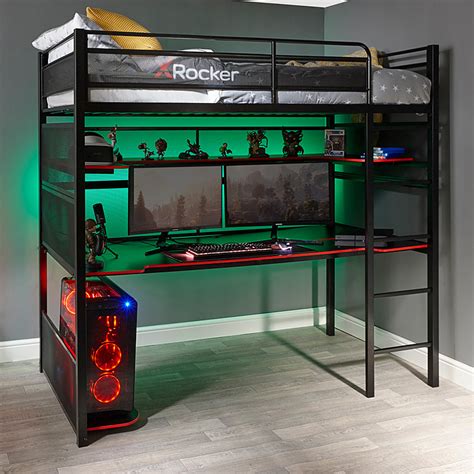 Best Buy: X Rocker BattleBunk Gaming Bunk Bed with Desk Black 2110401