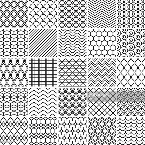 Set of simple lines patterns. | Line design pattern, Line art design ...