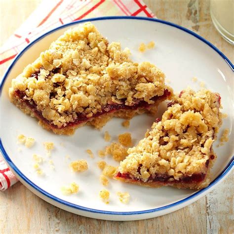 Raspberry Oat Bars Recipe Taste Of Home