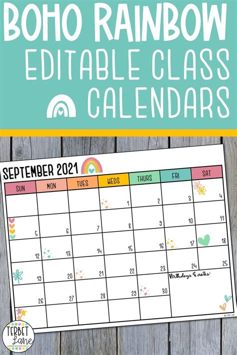 Monthly Behavior Calendar Editable Monthly Calendar Calendar Templates Classroom Decor Themes