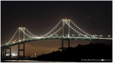 Newport Bridge, Night Sky, Newport, RI, Claiborne Pell, Narragansett ...