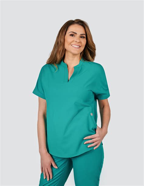 Orchid Three Pocket Teal Scrub Top Teal Blue Scrubs For Women Create Amor