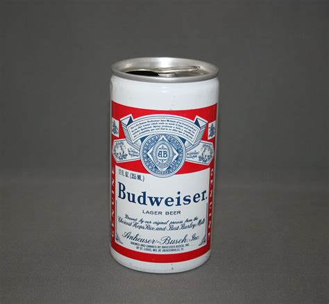 Vintage Budweiser Larger Beer Aluminum Beer Can Pull Tab Etsy Beer