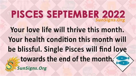 Pisces September Monthly Horoscope Predictions Sunsigns Org