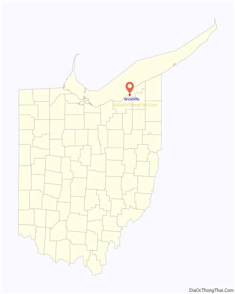 Map of Wickliffe city, Ohio