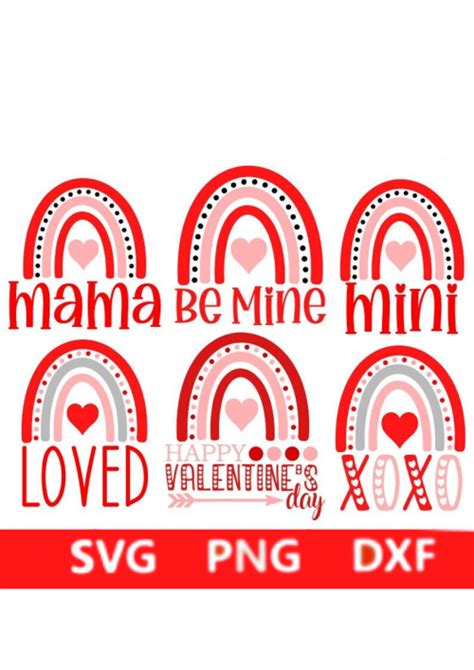 Bundle Happy Valentines Day Rainbow Svg Heart Rainbow Svg Inspire